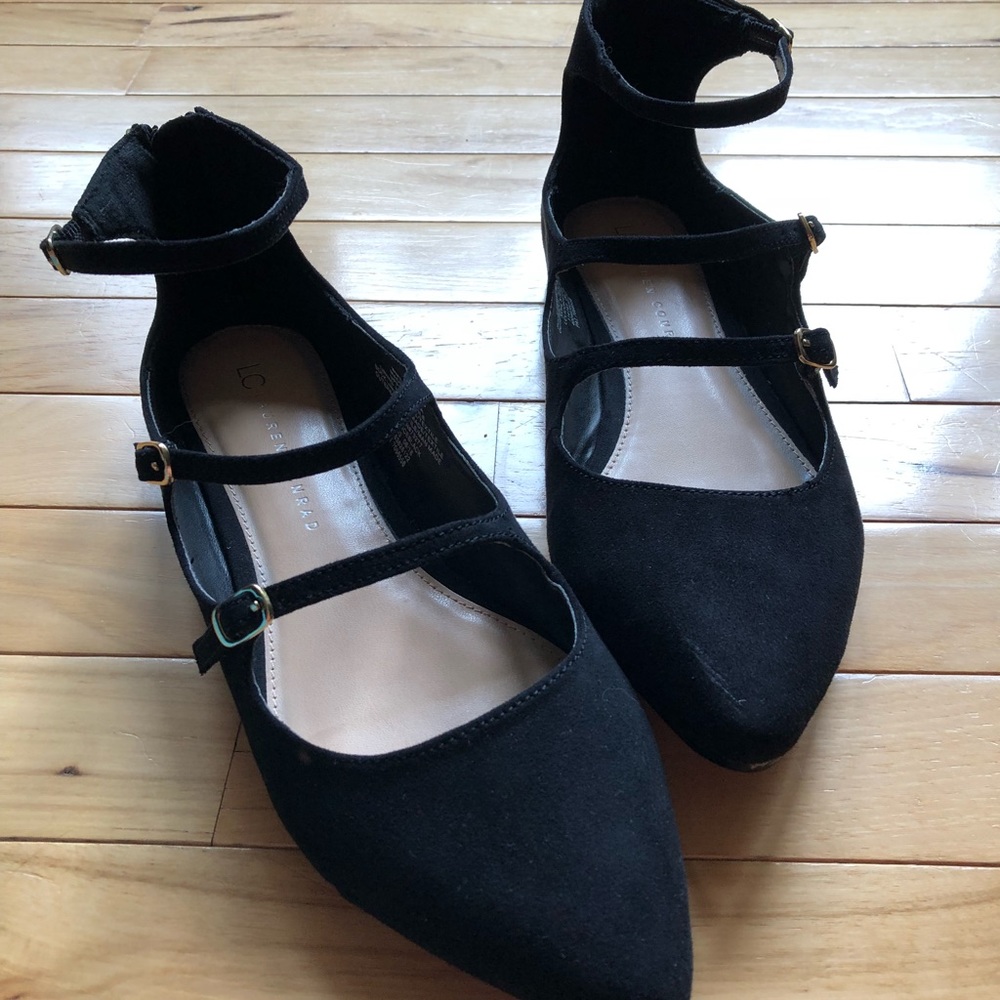 Lauren Conrad Black strappy shoes